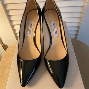 Jimmy Choo Black Patent Leather Pumps Size 10.5.